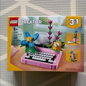 NWT! LEGO Creator Pink Typewriter with Colorful Flowers 3 in 1!